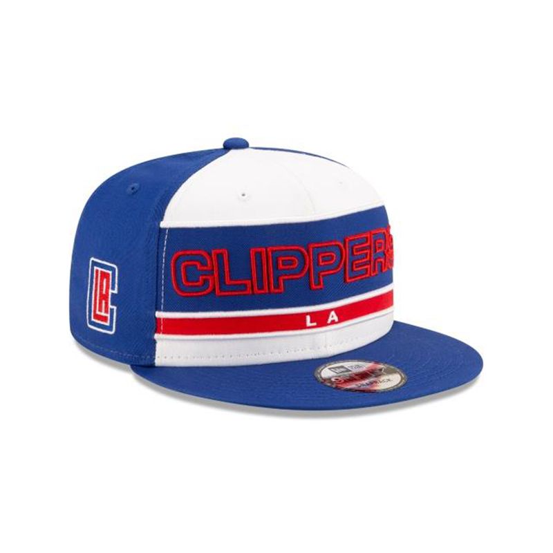 NBA Los Angeles Clippers Stripe 9Fifty Snapback (QGD4508) - Blue New Era Caps